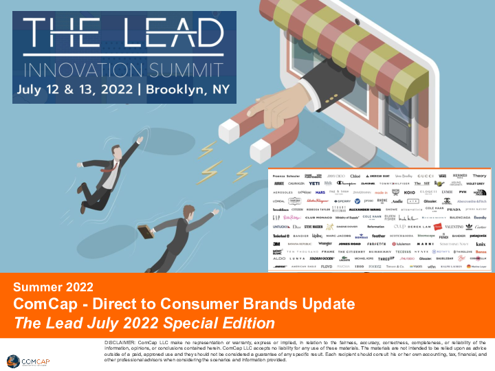 ComCap – Direct to Consumer Brands Update The Lead July 2022 Special Edition